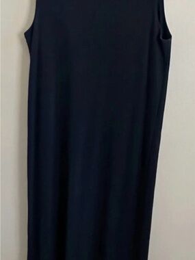 Liz Baker Black Sleeveless Ribbed Maxi Dress